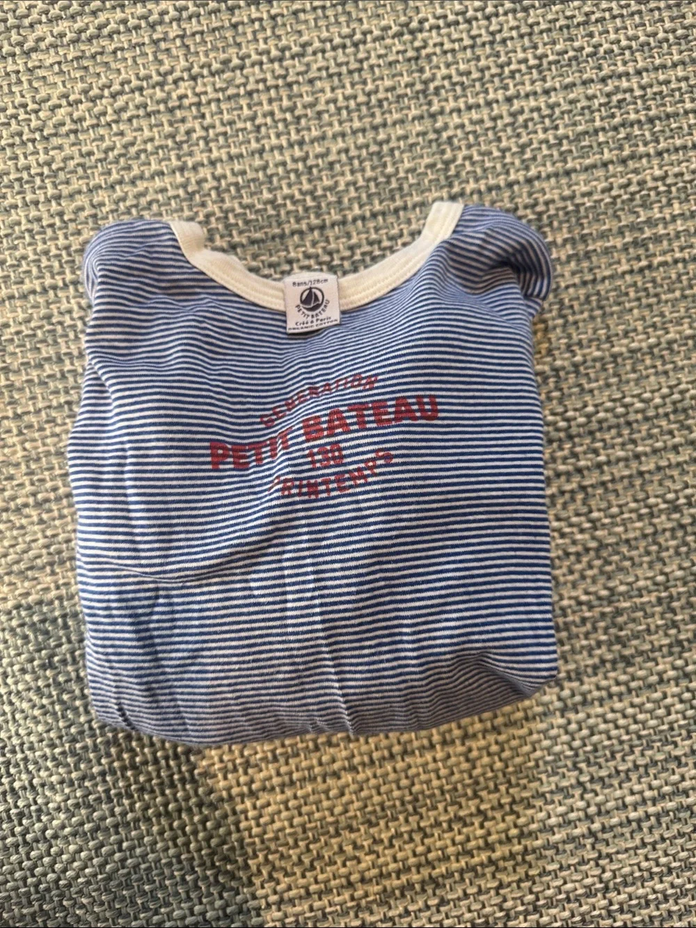 Boys Blue & White Striped pajamas